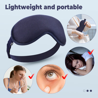 Masque chauffant pour les yeux avec massage électrique USB réutilisable