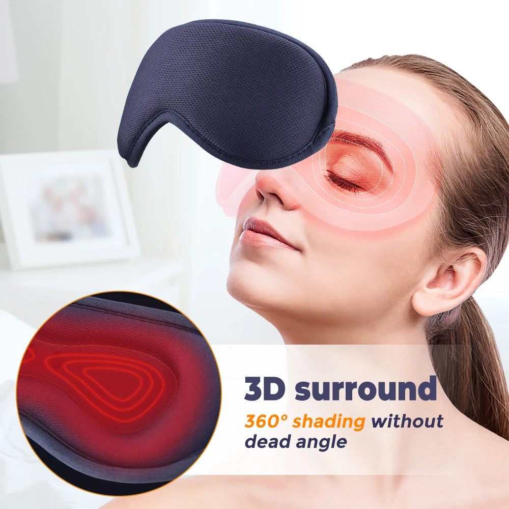 Masque chauffant pour les yeux avec massage électrique USB réutilisable