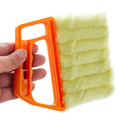 Brosse de Nettoyage pour Lames de Stores avec Chiffon en Microfibre