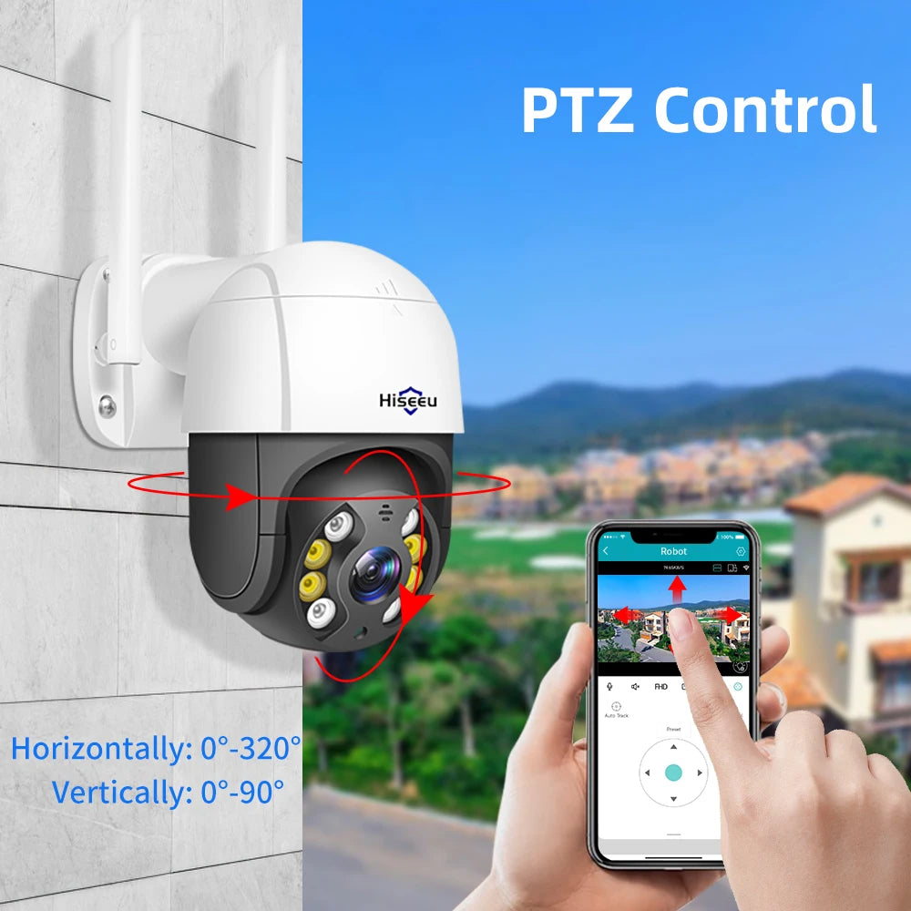 Caméra PTZ WiFi Intelligente Hiseeu 4K 8MP