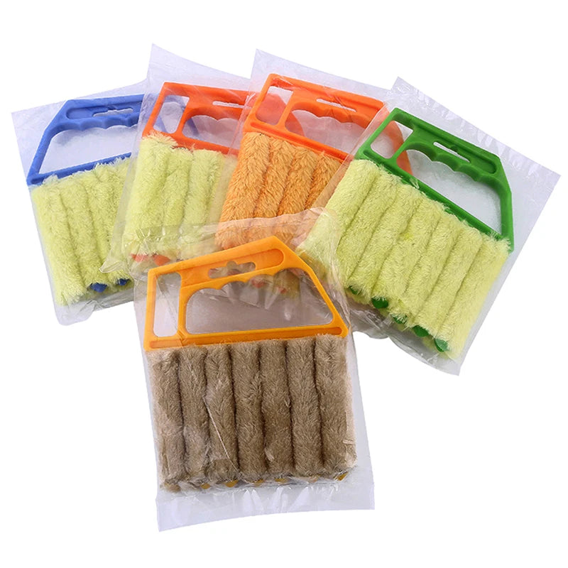 Brosse de Nettoyage pour Lames de Stores avec Chiffon en Microfibre