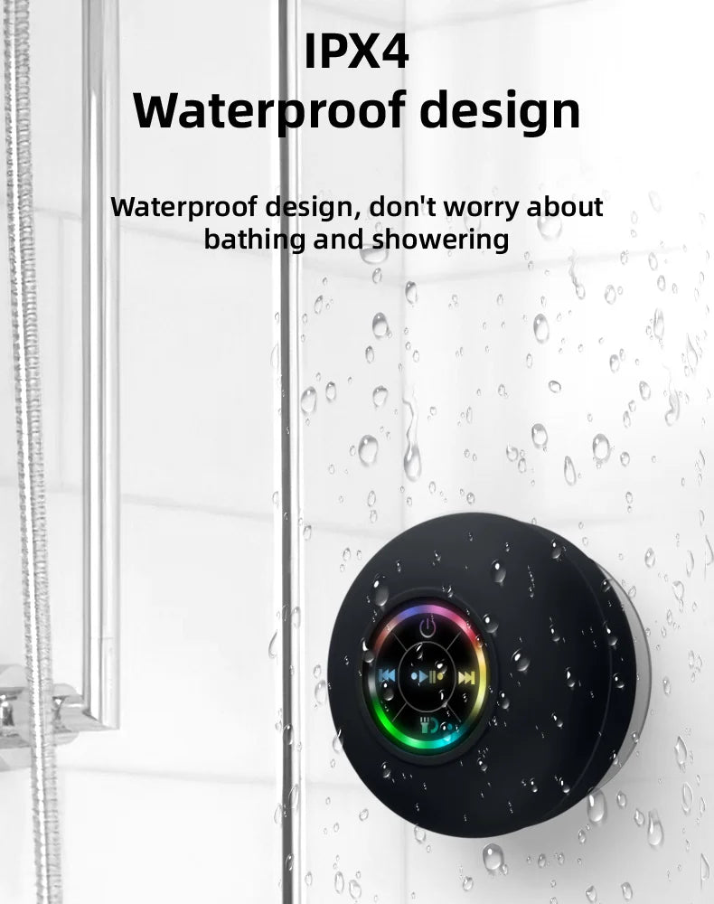 Enceinte de Douche Bluetooth Portable Étanche